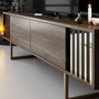 Hanah Home Gold Line Soporte para TV Nogal y Oro